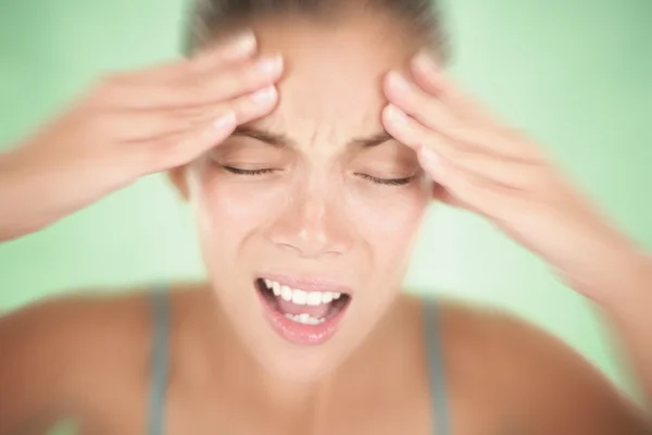 Ból głowy Kobieta — Zdjęcie stockowe