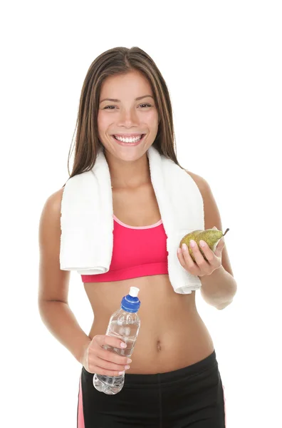 Healthy fitness woman isolated — Stock Photo, Image