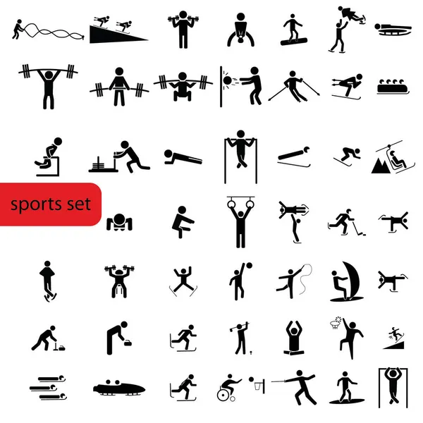 Иконы Летних Зимних Видов Спорта — стоковый вектор