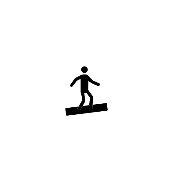 Silhouette Icône Vectorielle Snowboarder — Image vectorielle