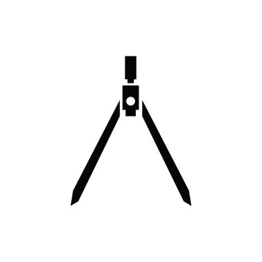 Beyaz arka planda inşaat pusulaları. İnşaat aleti. Vektör illüstrasyonu.