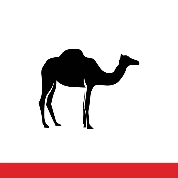 Camello Para Montar Desierto Icono Vector — Vector de stock