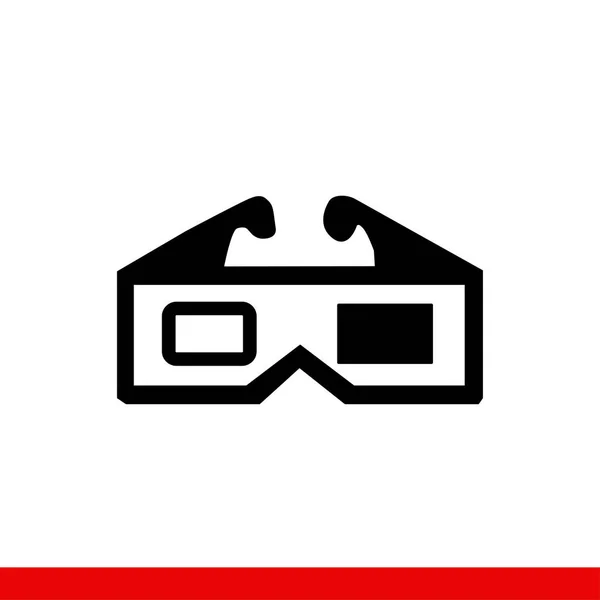Vector Illustration Glasses Isolated White Background Cinema Movie Film Watching — Stock vektor