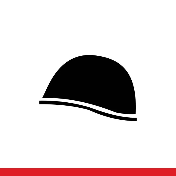 Isolated Army Helmet Icon White Background Vector Art — стоковый вектор