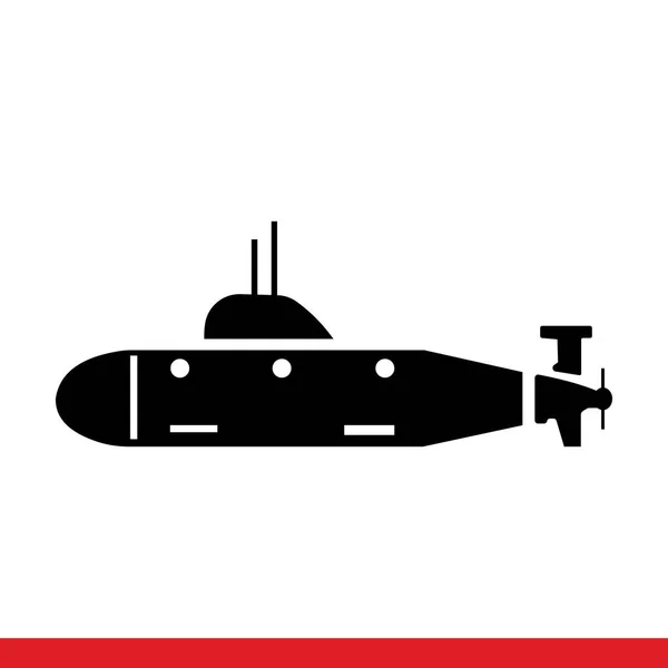 Katonai Tengeralattjáró Ikonra Lapos Illusztrációja Tengeralattjáró Vector Icon Web Design — Stock Vector