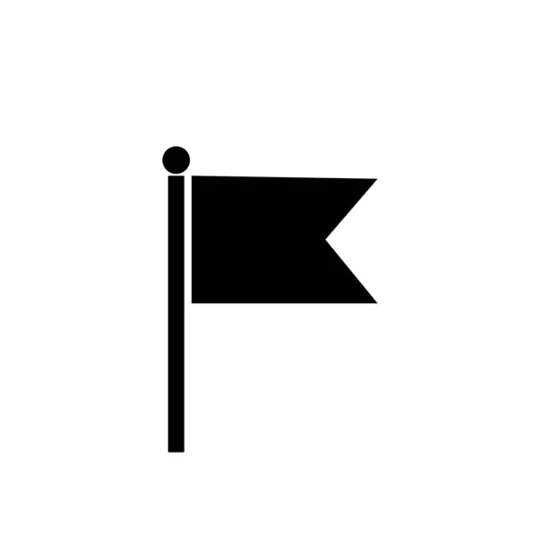 Flat Black Glyph Flag Icon Logo Element Illustration Flag Design — Διανυσματικό Αρχείο