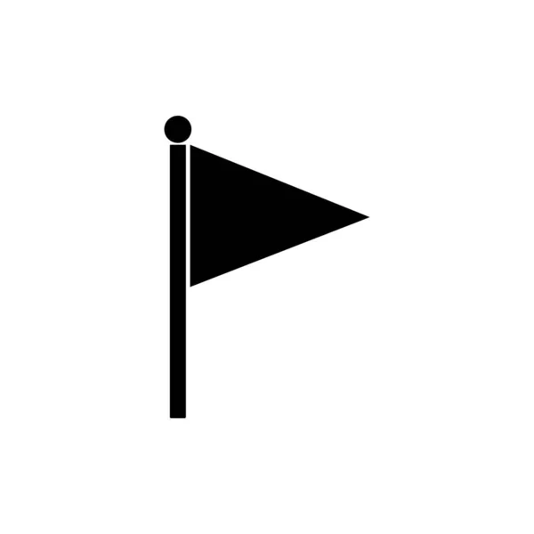 Flat Black Glyph Flag Icon Logo Element Illustration Flag Design — Vetor de Stock