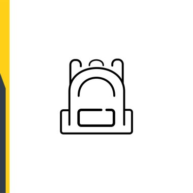 school bag vector line icons. Back to school