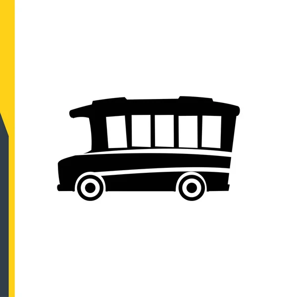 Beautiful School Bus School Bus Logo Web Design Vector Line — 图库矢量图片