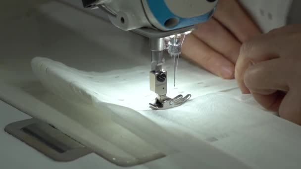 Close Hand Sewing Sewing Sewing Machine — Vídeo de Stock