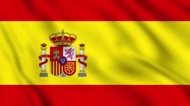 İspanya bayrağı geliştirir. İspanya ulusal bayrağı, 4k yakın plan