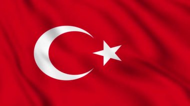 Hindi bayrağı sallıyor. Türkiye ulusal bayrağı, 4k yakın plan