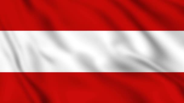 Österrike Utvecklar Flaggan Österrike Nationalflagga Närbild — Stockvideo