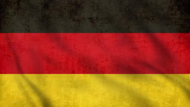 Niemcy Rozwijają Flagę Flaga Narodowa Niemiec Zbliżenie — Wideo stockowe