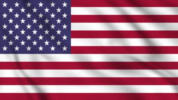 Spojené Státy Americké Mávají Vlajkou Usa Národní Vlajka Detailní Záběr — Stock video
