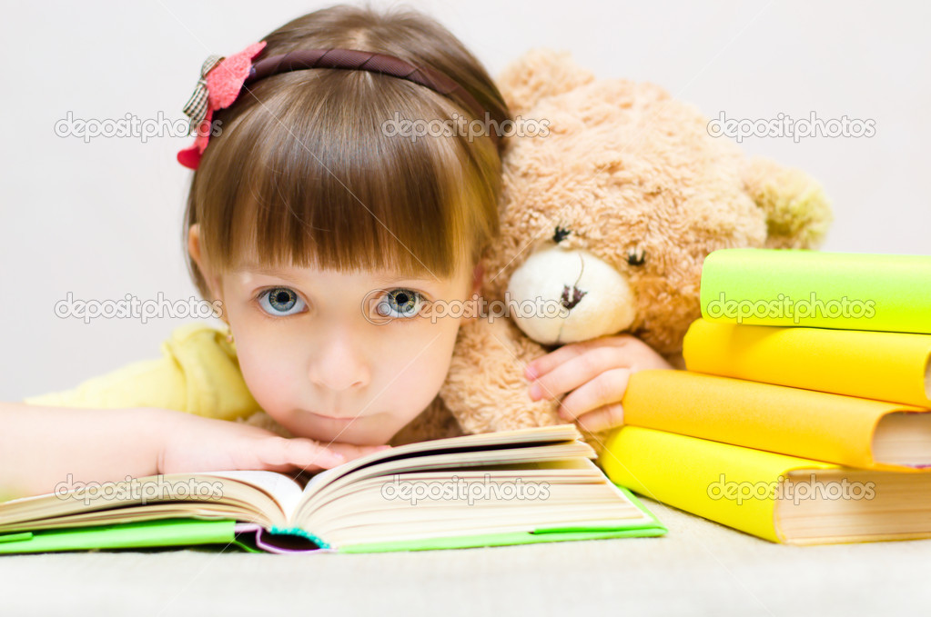 kid with book