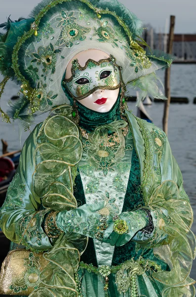 Masked person at the Venice Carnival 2013 — Stock Photo, Image