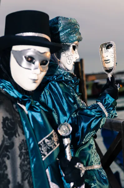 Masked person at the Venice Carnival 2013 — Stock Photo, Image