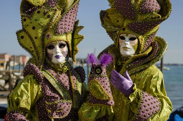 Bellissima Maschera Carnevale Venezia 2014 — Foto Stock