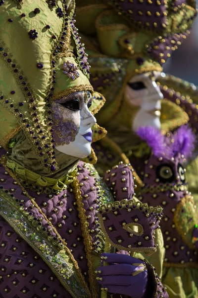 ヴェネツィアのカーニバル 2014年でマスクの人 — ストック写真