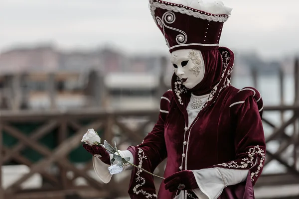 ヴェネツィアのカーニバル 2014年でマスクの人 — ストック写真