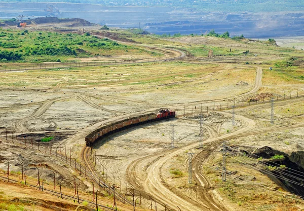 Visa av dagbrott mine — Stockfoto