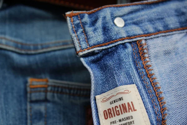 Közeli kép: blue Jeans — Stock Fotó