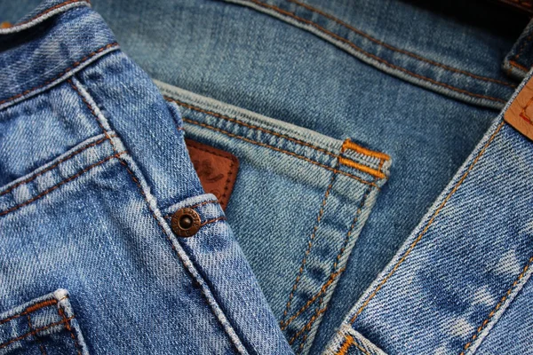 Close-up van blue jeans — Stockfoto