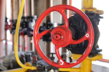 gaz vanası kırmızı el-tekerlek kapısı