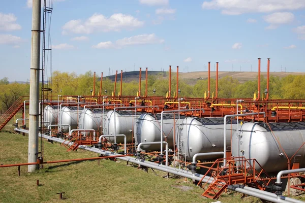 Große Gasflaschen (Tanks) — Stockfoto