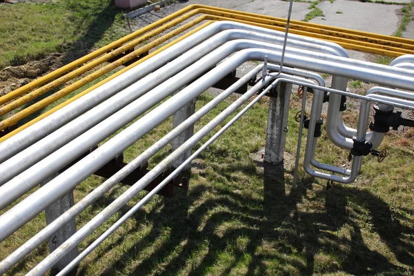 Gas industrial pipelines — Stock Photo, Image