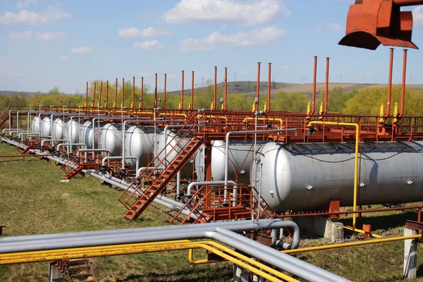 Butle gazowe duży (zbiorniki) — Zdjęcie stockowe