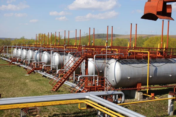 Große Gasflaschen (Tanks) — Stockfoto