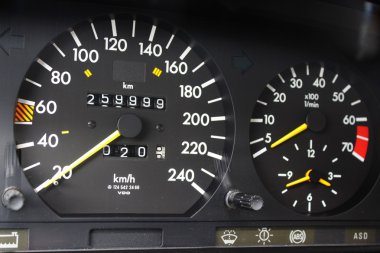 hız göstergesi ve kilometre sayacı, şanslı rakamları