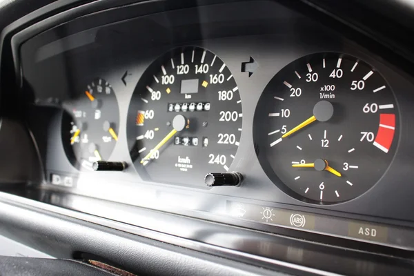 Speedometer and tachometer gauges — Stock Photo, Image
