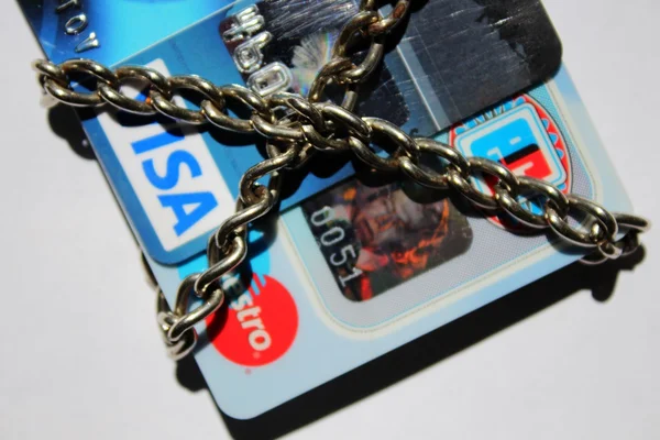 Blockerade kreditkort koncept idé — Stockfoto