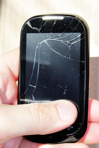 Broken smart phone — Stock Photo, Image