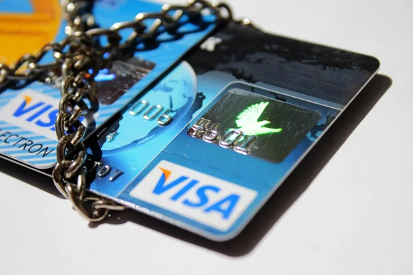 Concepto de tarjetas de crédito bloqueadas idea —  Fotos de Stock