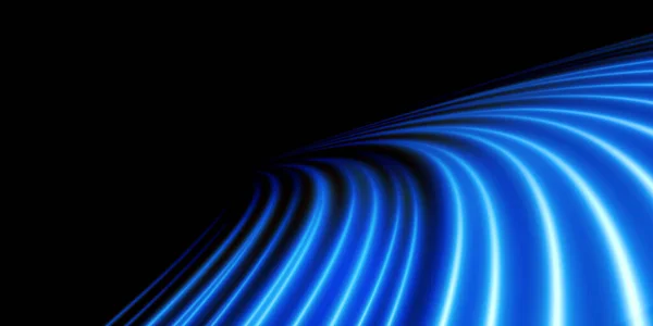Světle modrý Twirl. Světelný efekt křivky modré čáry — Stockový vektor