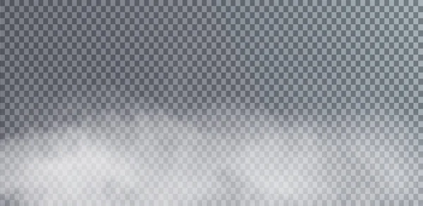 Векторный Изолированный Дым Белая Текстура Дыма Прозрачном Черном Фоне Специальное — стоковый вектор