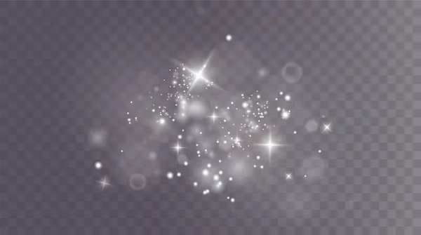 Bokeh Light Lights Effect Background White Png Dust Light Christmas — стоковый вектор