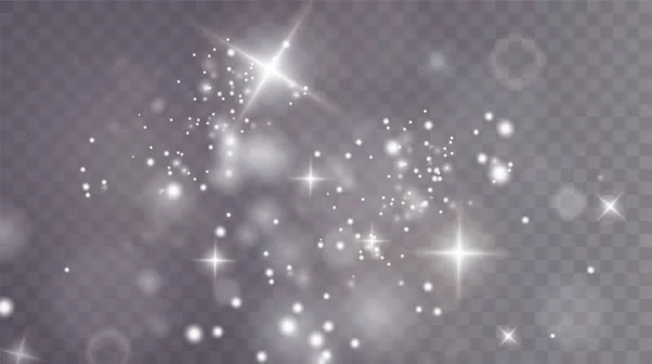 Bokeh Light Lights Effect Background White Png Dust Light Christmas — Vetor de Stock