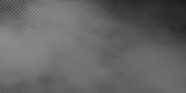 Вектор Ізольований Дим Png Текстура Білого Диму Прозорому Чорному Тлі — стоковий вектор