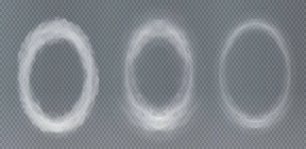 病媒隔离烟雾Png 在透明的黑色背景上的白色烟雾纹理 云的特殊效果 — 图库矢量图片
