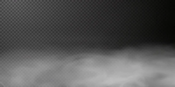 Vecteur Isolé Fumée Png Texture Fumée Blanche Sur Fond Noir — Image vectorielle