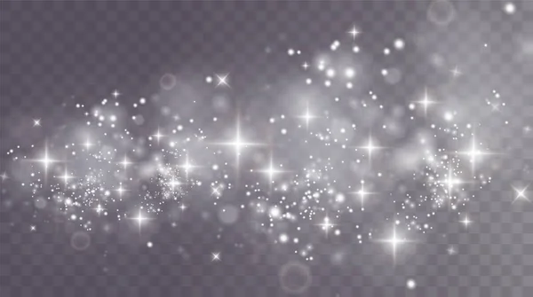 Bokeh Light Lights Effect Background White Png Dust Light Christmas — Vetor de Stock