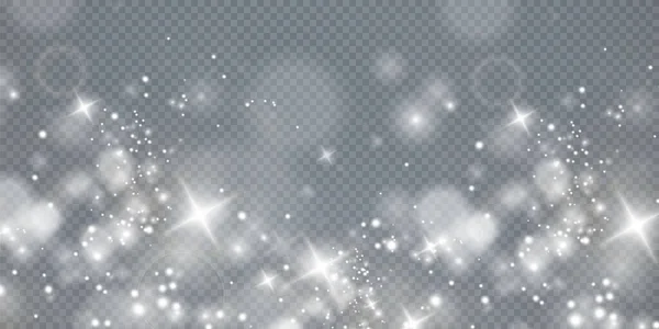 Bokeh Licht Lichter Effekt Hintergrund Weißes Png Staublicht Weihnachten Hintergrund — Stockvektor