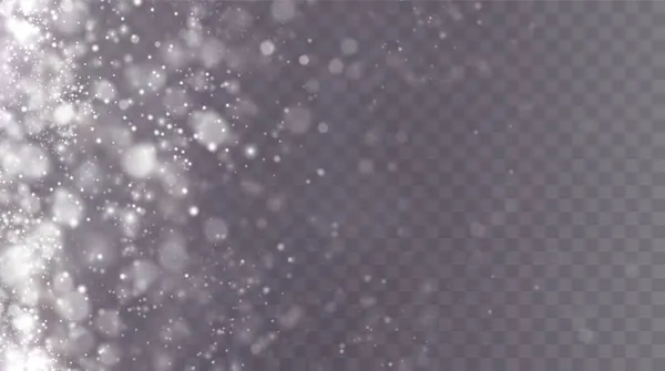 Fond de Noël. Poudre PNG. Brillant magique — Image vectorielle