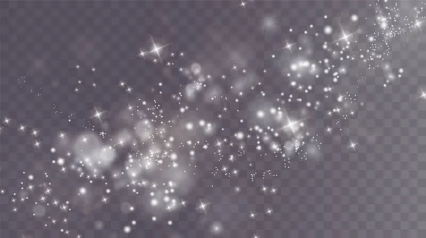 Fondo de Navidad. Polvo PNG. Magia brillando — Vector de stock