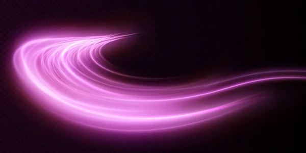 Világos rózsaszín forgás. A rózsaszín vonal görbe fényhatása — Stock Vector